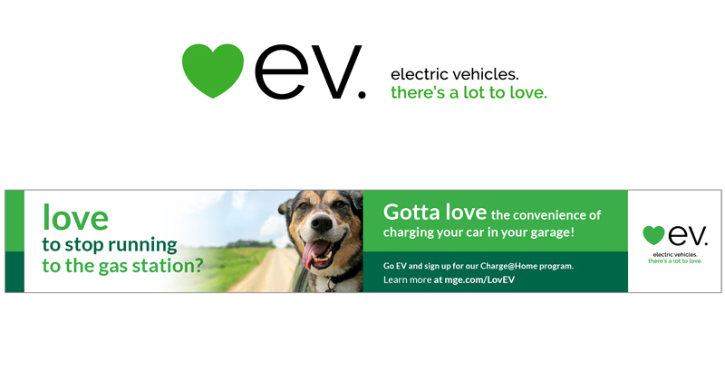 love ev logo, newspaper ad